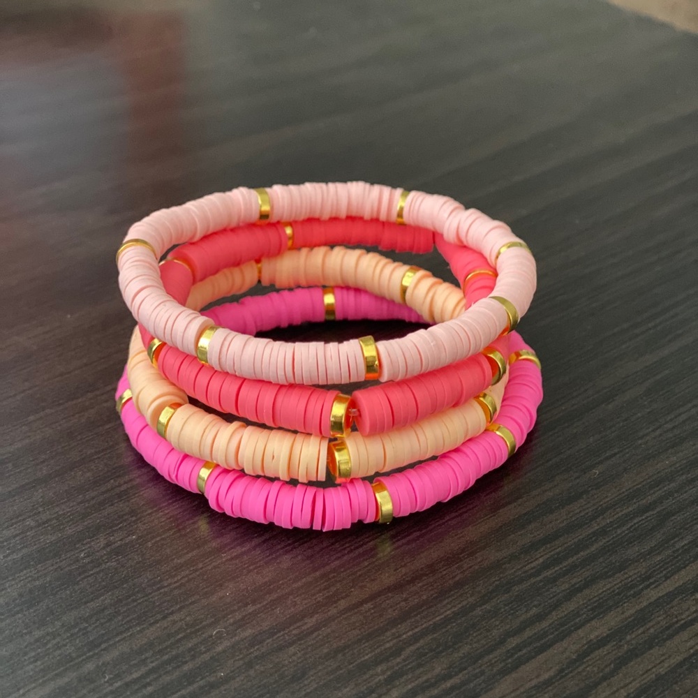 Heishi beaded bracelets